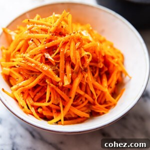 carrot salad in white bowl