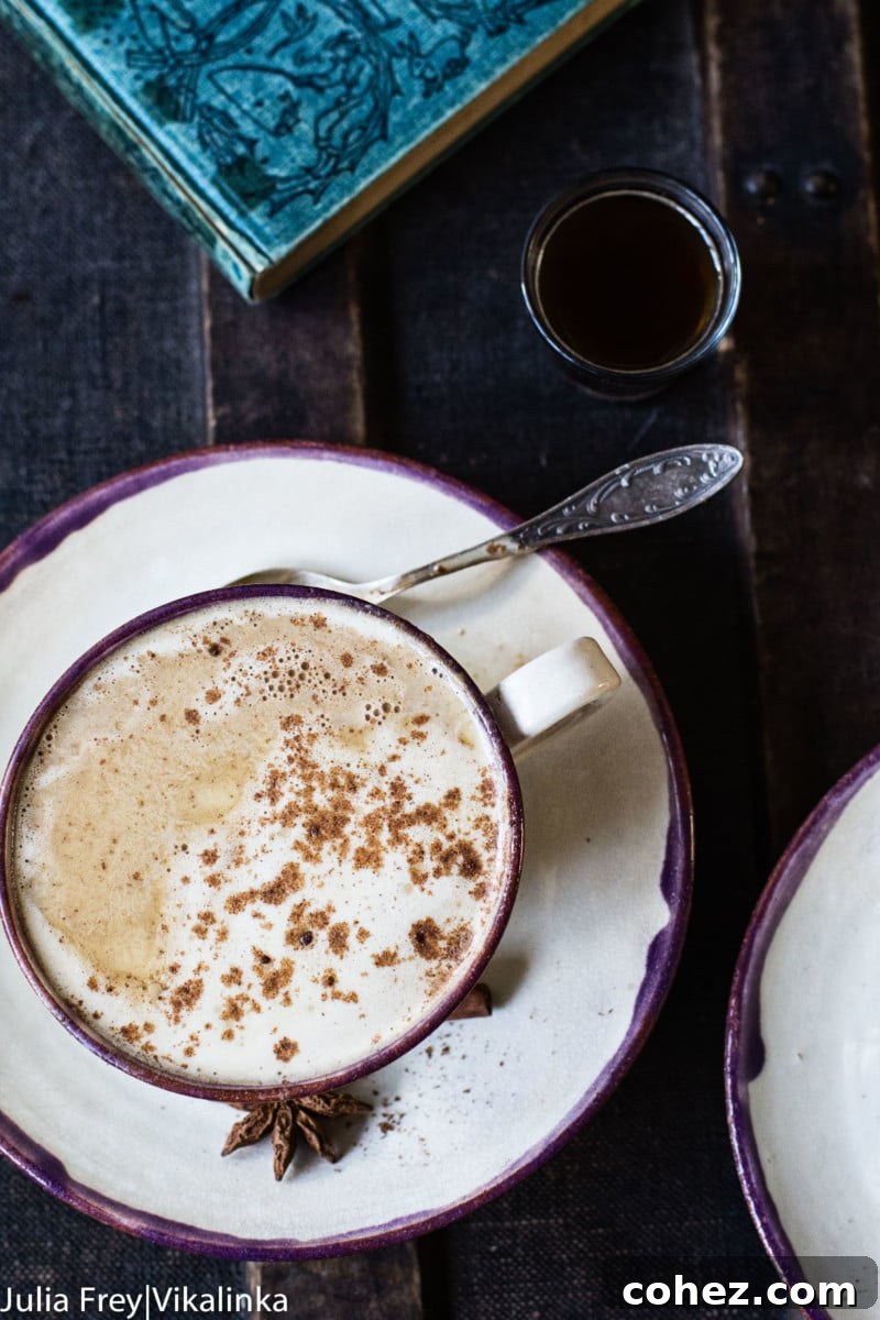 Liquid Autumn Spice 5 Top down of a mug of latte