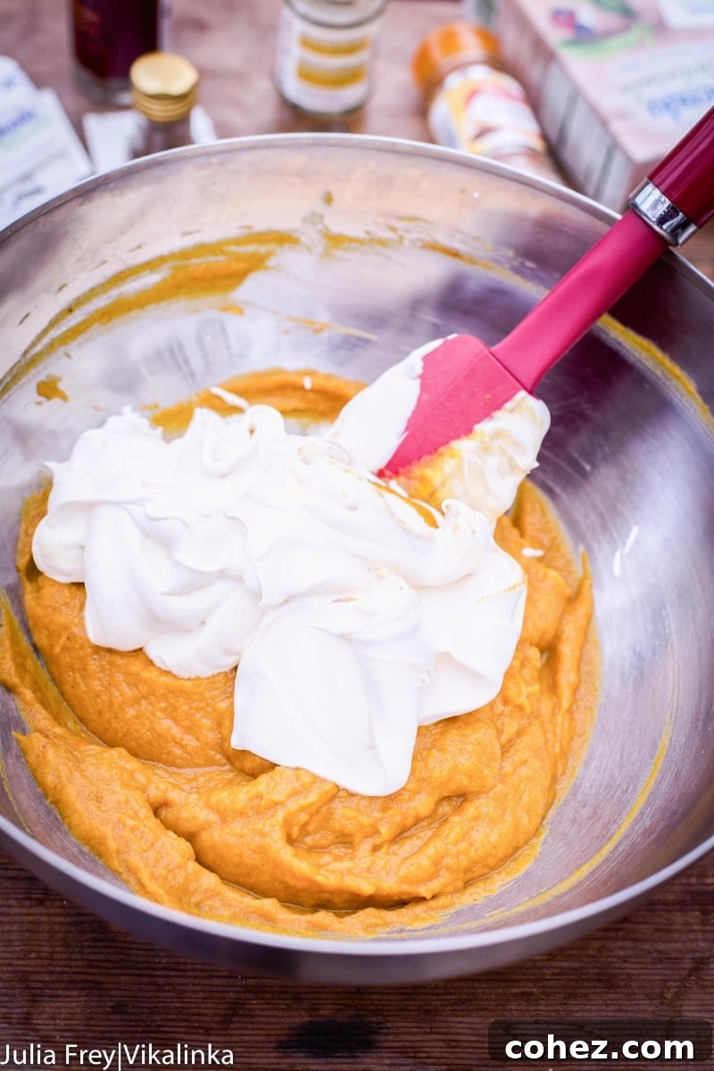 Close-up of layers in a Pumpkin Mousse Trifle