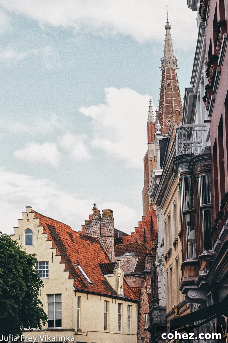 Bruges canal and architecture