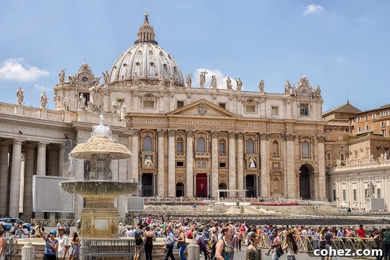 St Peter's Basilica at the Vatican - Interior View of Grand Dome