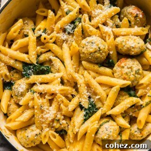Sausage Meatball and Pumpkin Pasta