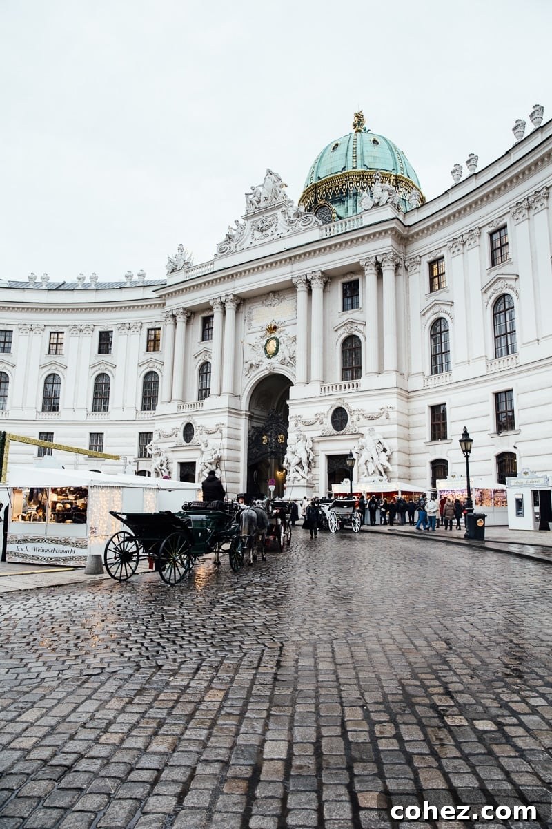 Stunning architectural view of the Hofburg Palace exterior in Vienna