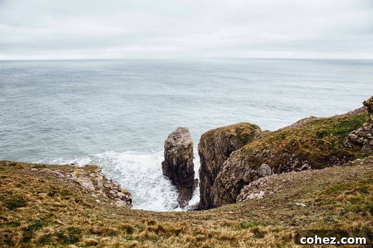 Rugged, windswept west coast of Wales, inviting adventure