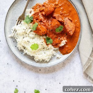 Top down shot of plate with curry and rice