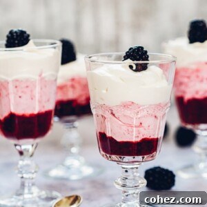 Dreamy Blackberry Fool Parfait 6 Layered Blackberry Fool