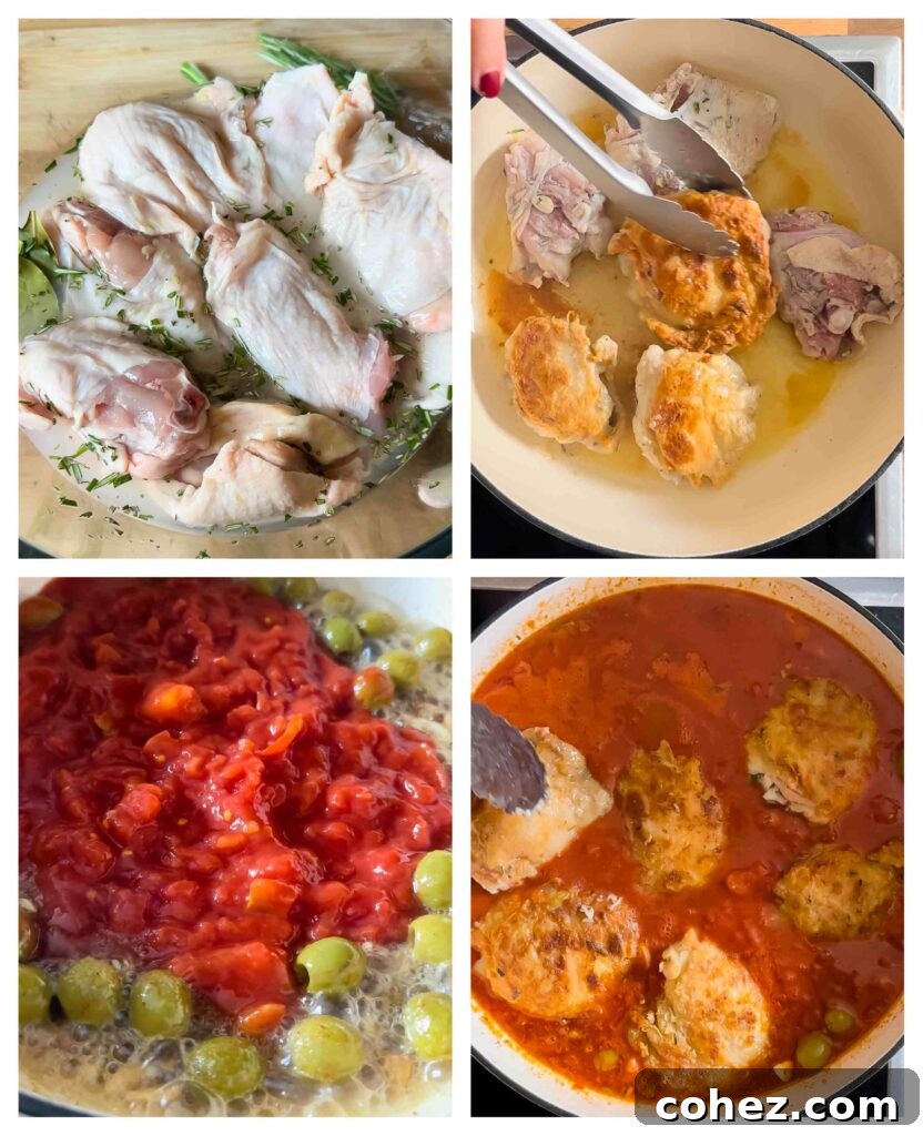 four process shots showing how to make the recipe
