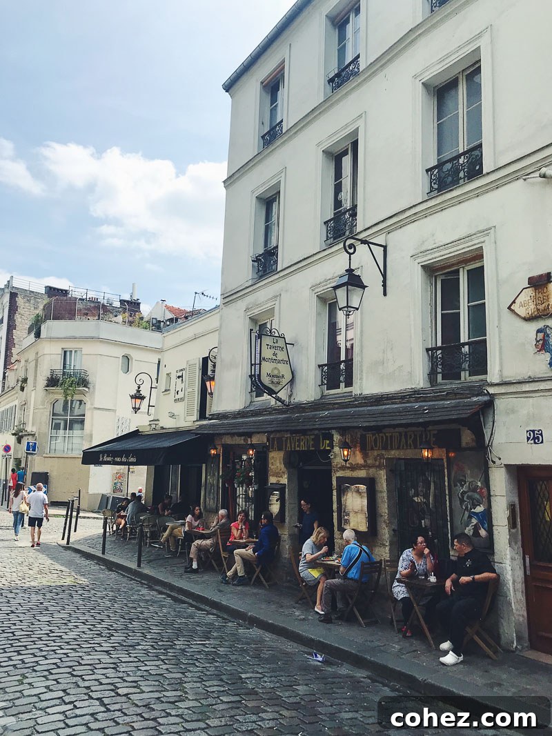 Cafe culture on Parisian street