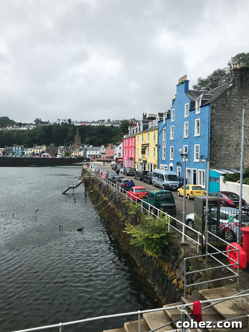Mull: Where Scotland's Beauty Unfolds 7 Picturesque view of Tobermory harbor with colorful houses, Isle of Mull