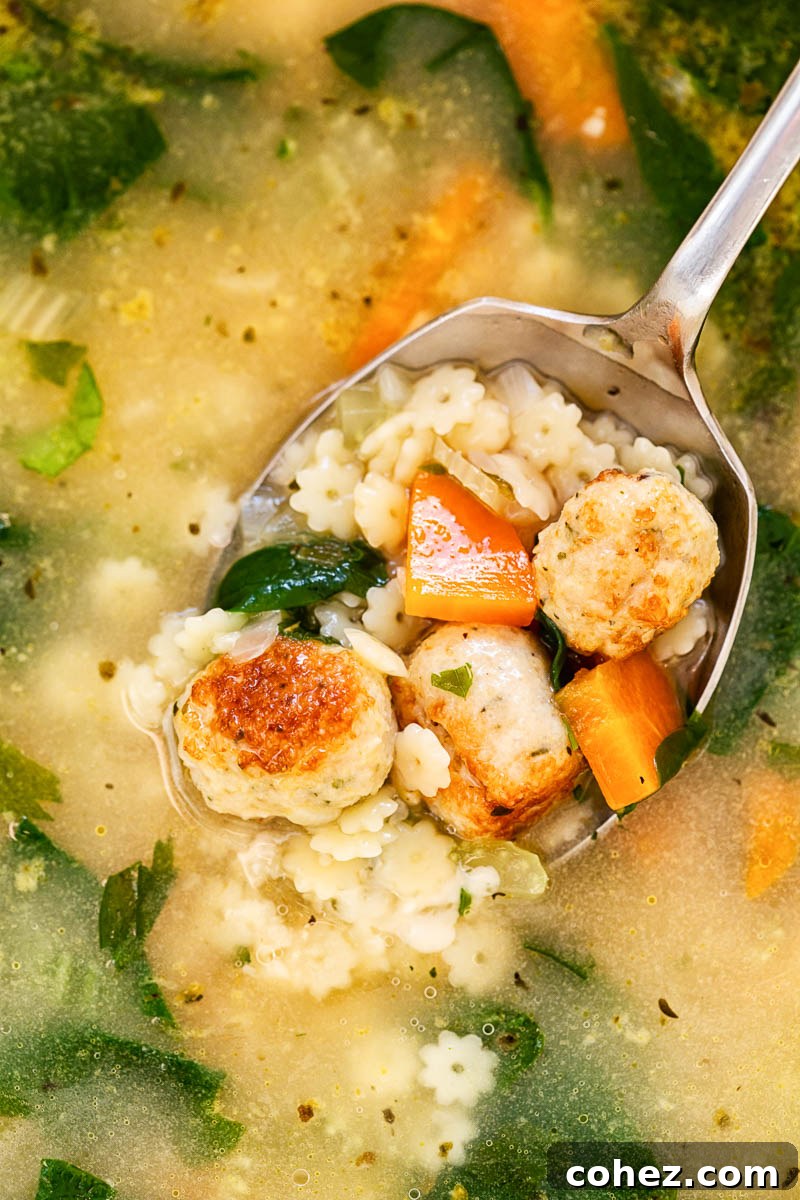 Authentic Italian Wedding Soup 5 Italian Wedding Soup closeup