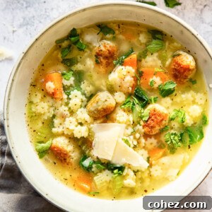 Authentic Italian Wedding Soup 7 Italian wedding soup in bowl