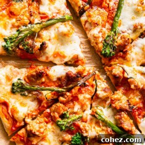 Sourdough Spicy Sausage and Broccoli Pizza