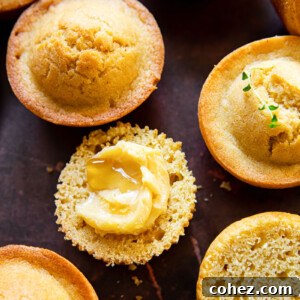 corn muffins on dark brown background