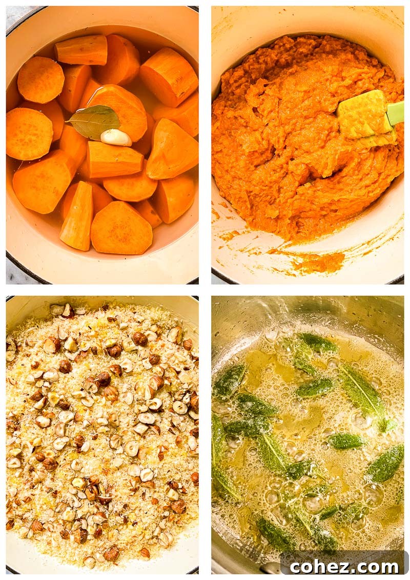 sweet potato casserole process images