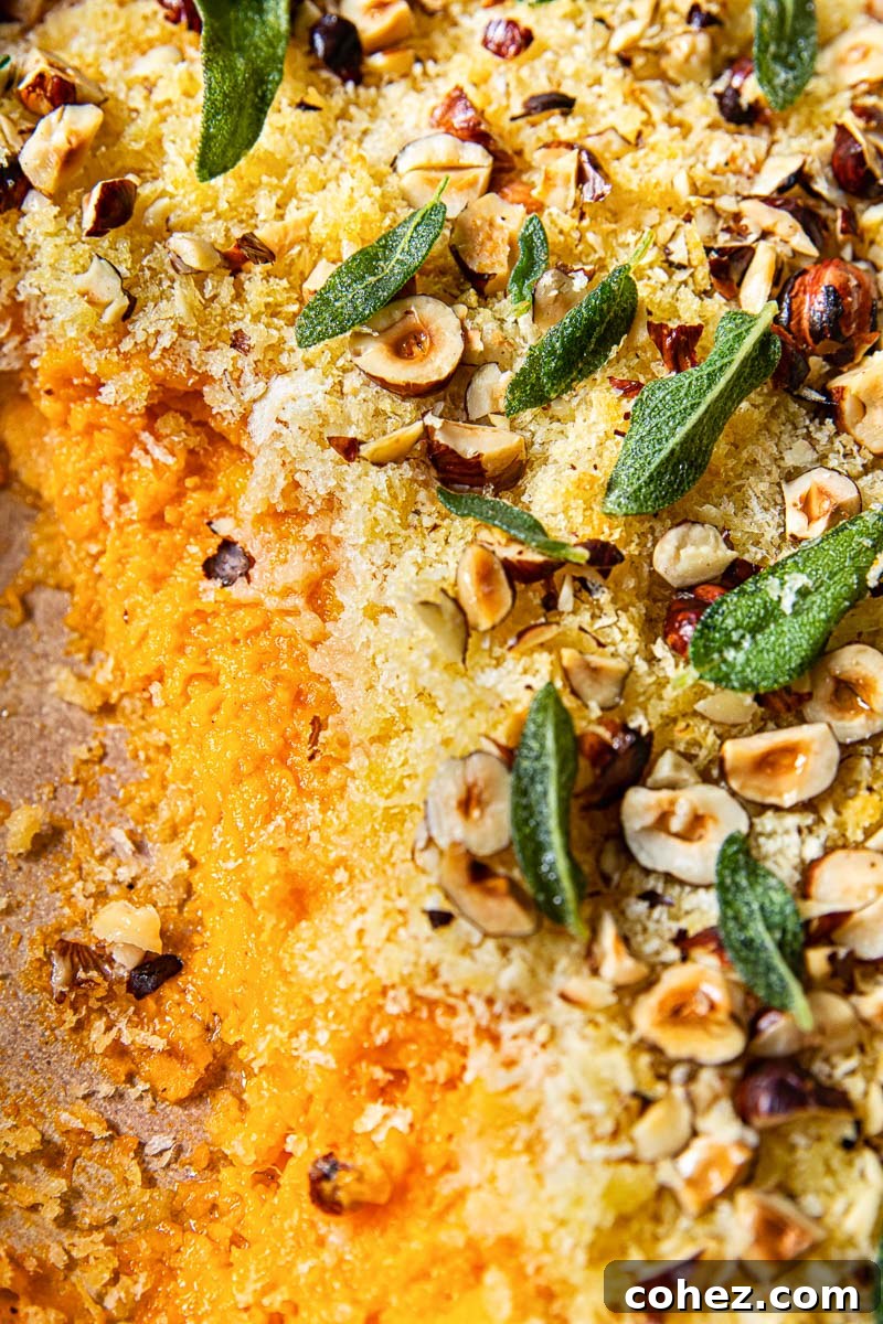 Umami Sweet Potato Bake 5 close up of sweet potato casserole