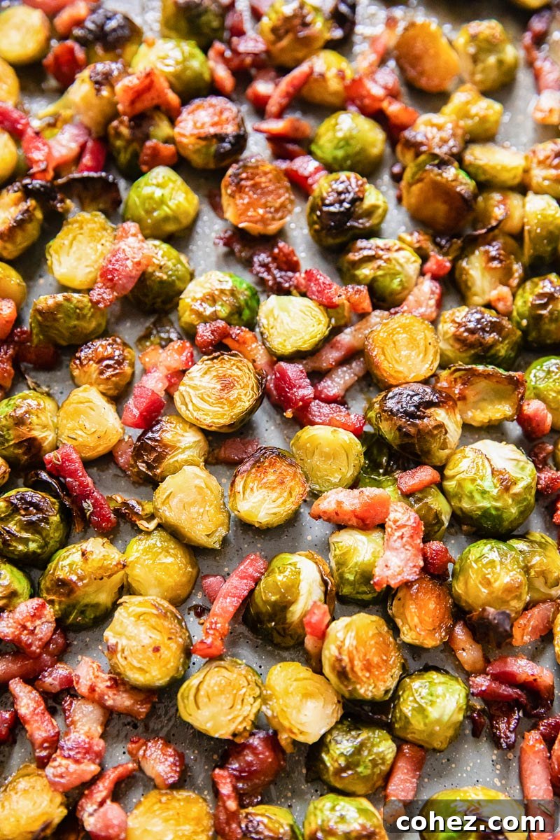 close up of the cooked dish on a baking tray