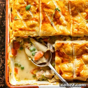 turkey pot pie with puff pastry crust