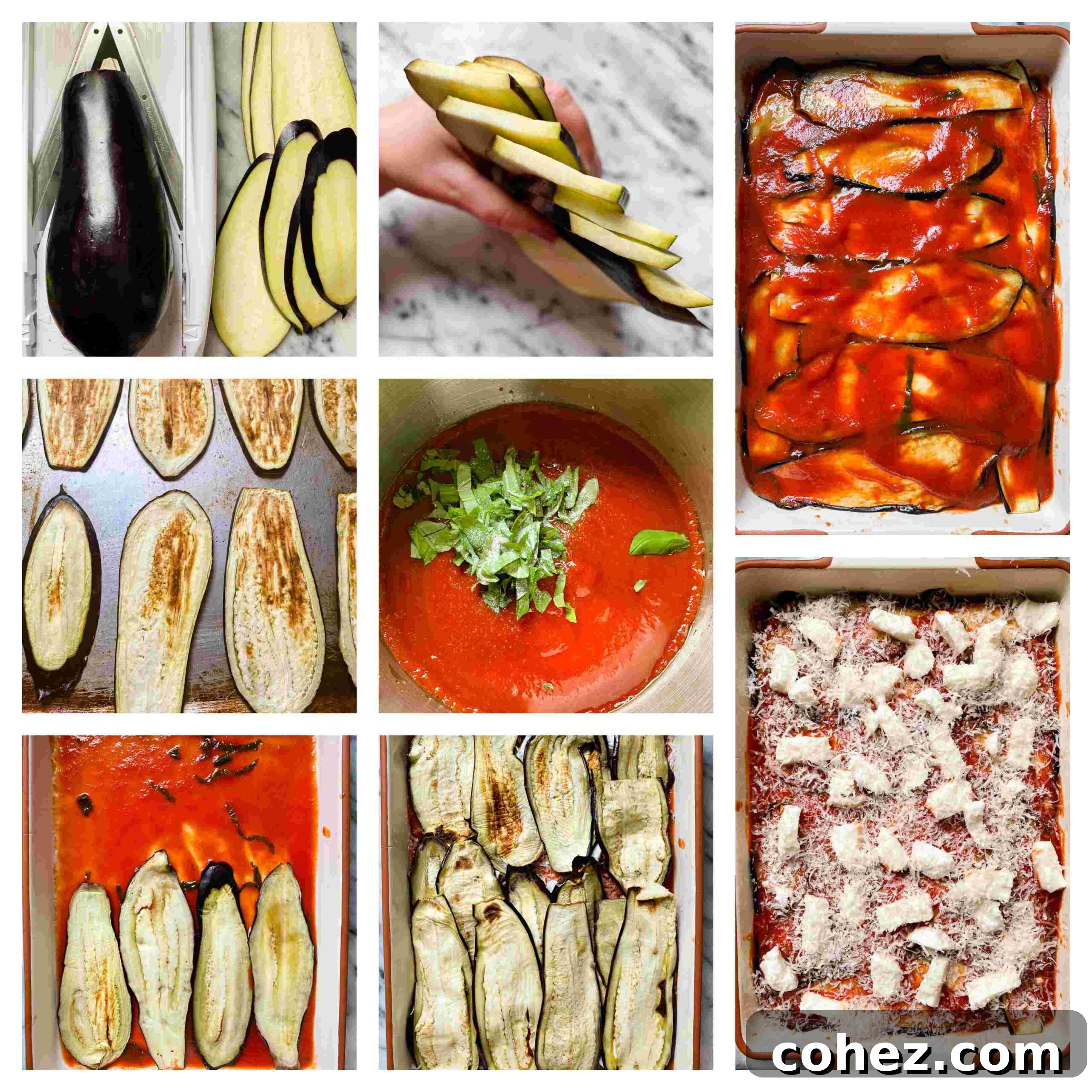 eggplant parmesan process images