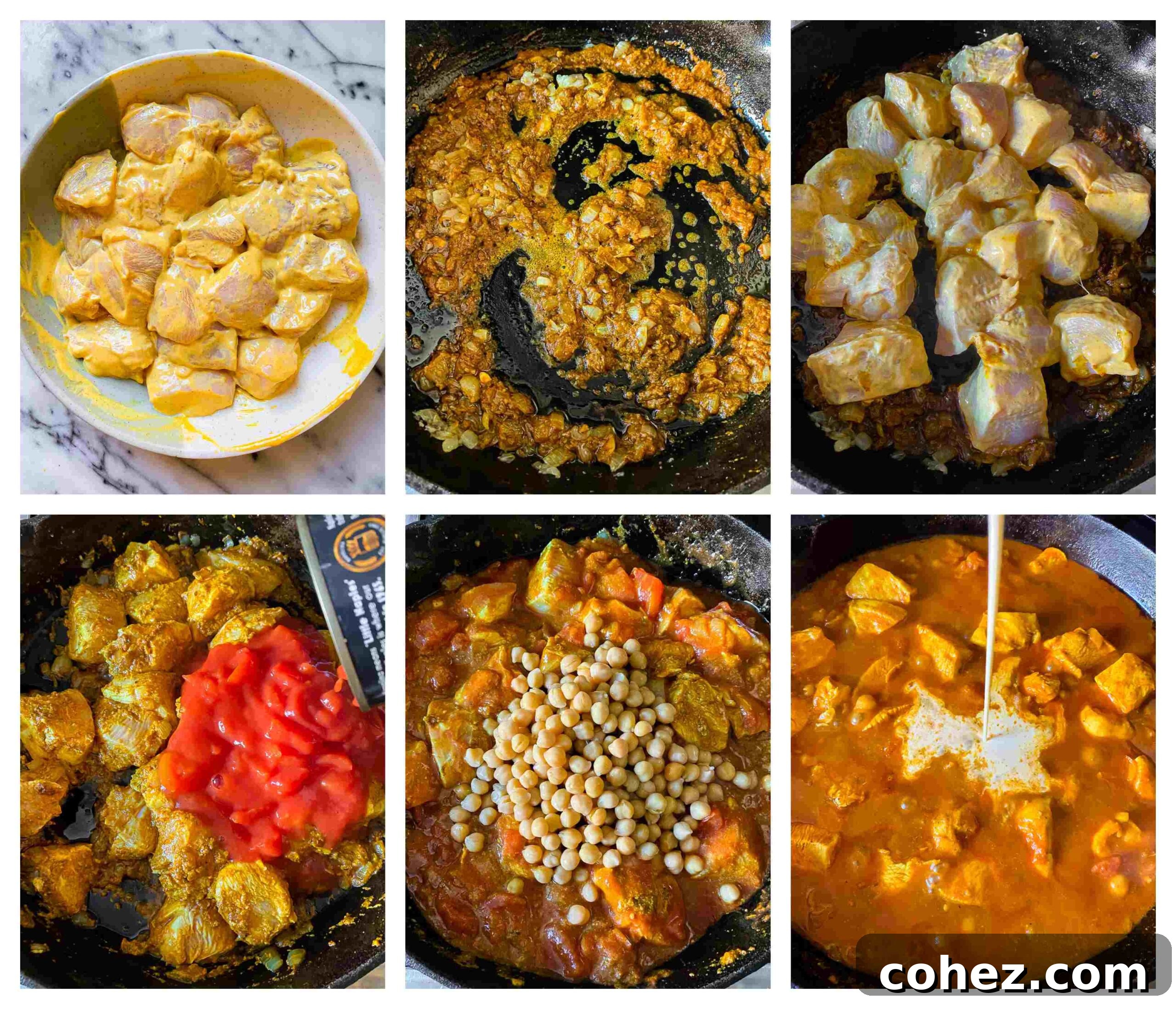 Golden Masala Chicken 5 chicken tikka masala recipe process images