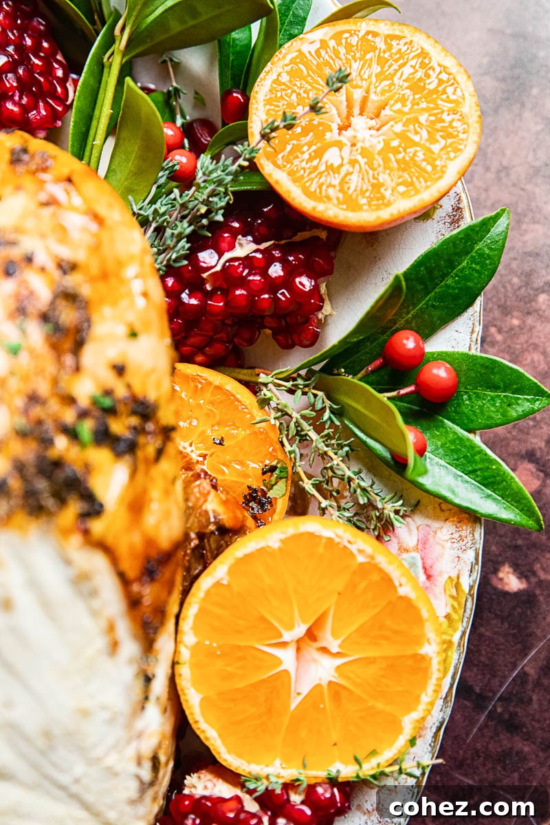 turkey garnish close up