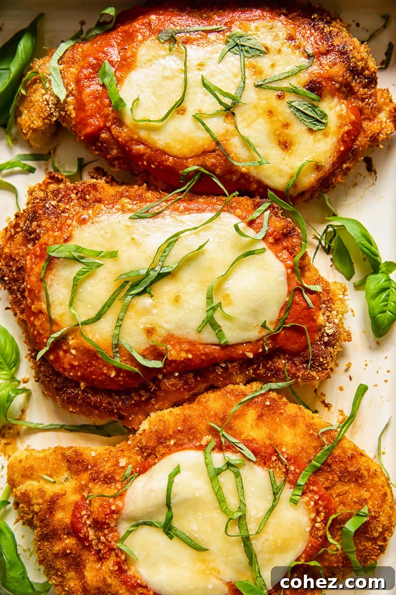 close up of Chicken Parmigiana