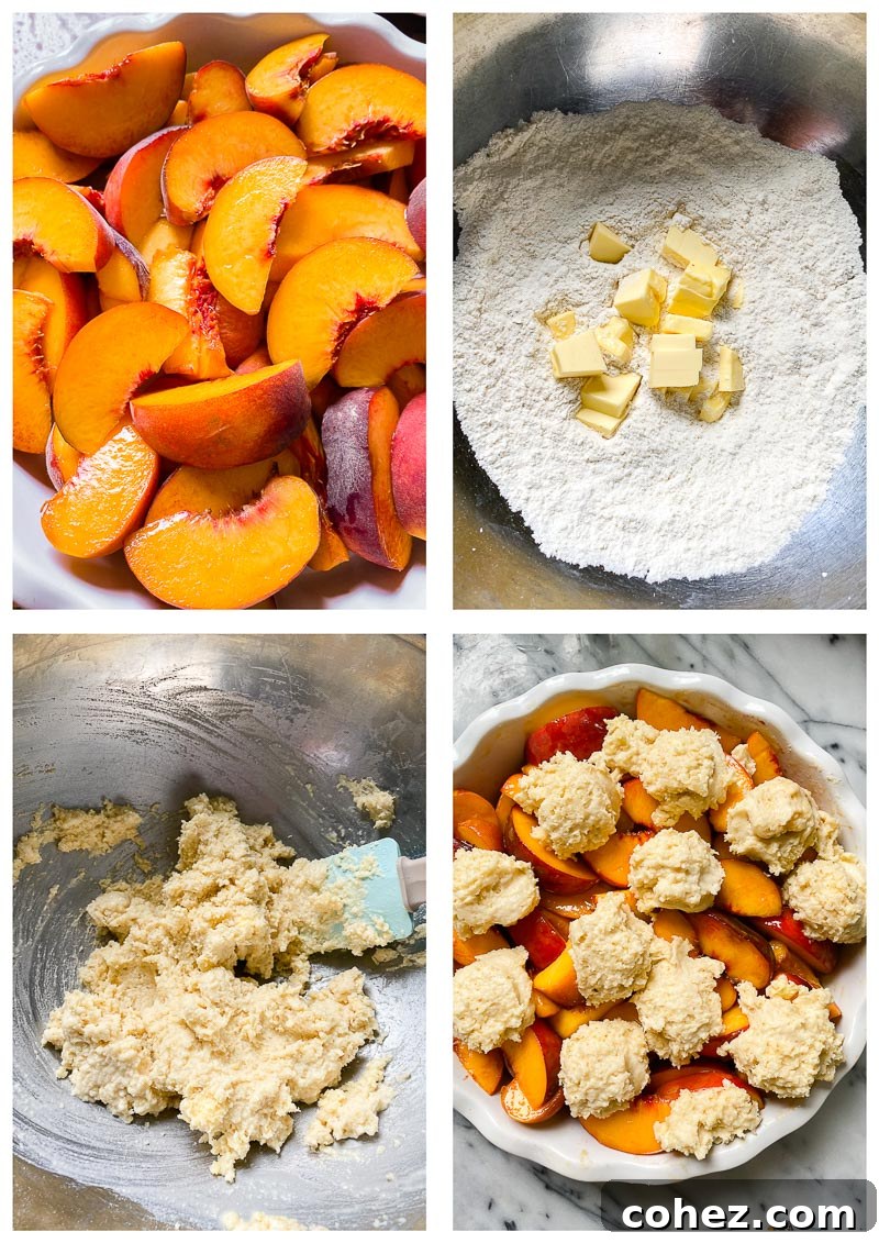Golden Maple Peach Cobbler 4 peach cobbler recipe process images