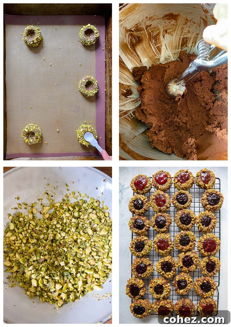 Chocolate-Filled Thumbprint Delights 4 cookie recipe process images