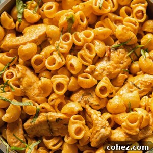 Rich Tomato Cream Pasta with Chicken and Crispy Pancetta 6 pasta dish with creamy tomato sauce and chicken