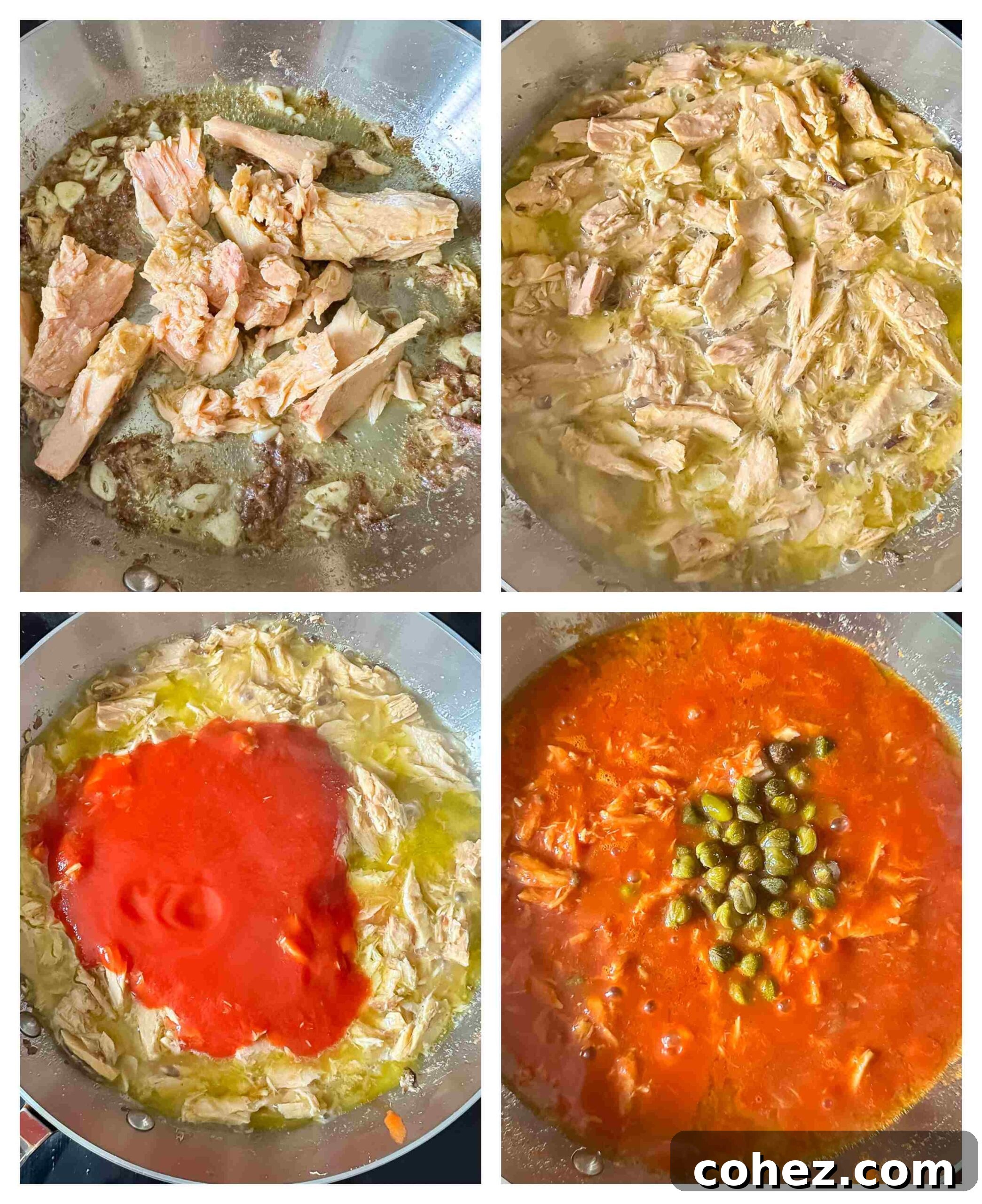 tuna pasta recipe process images