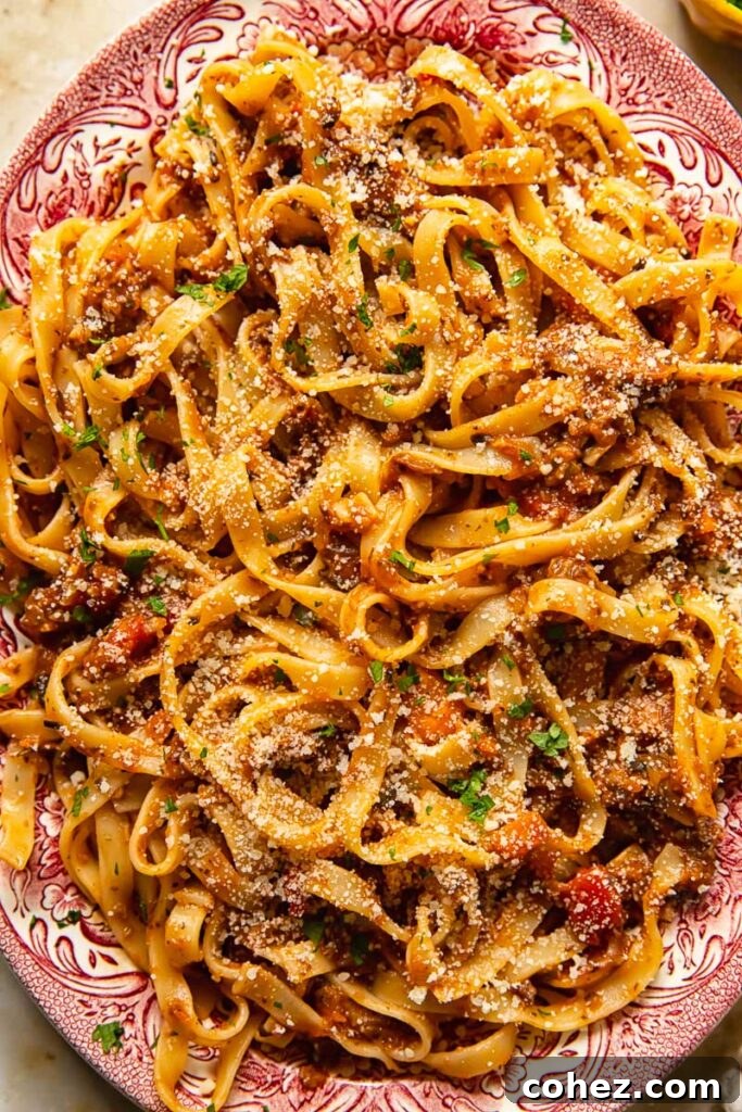 Pasta with sauce on a plate