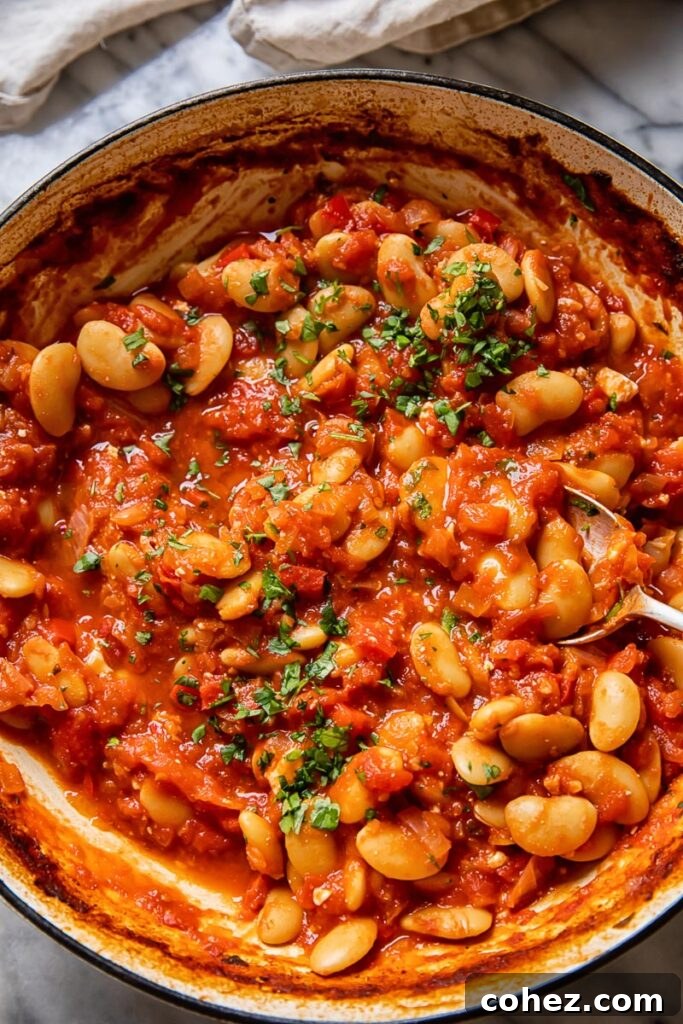 Pan of stew with herbs