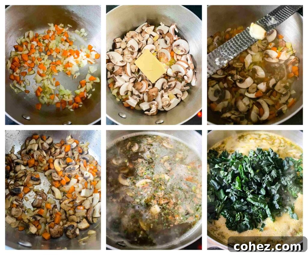 six process shots showing how to make the dish