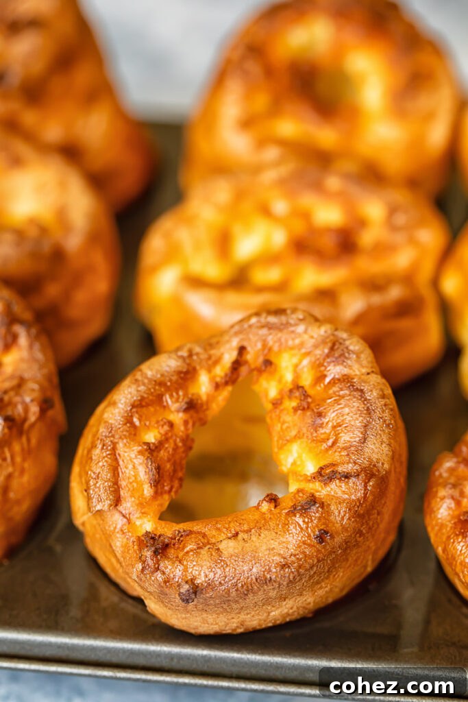 Yorkshire's Golden Puff 3 Close up shot of a Yorkshire pudding