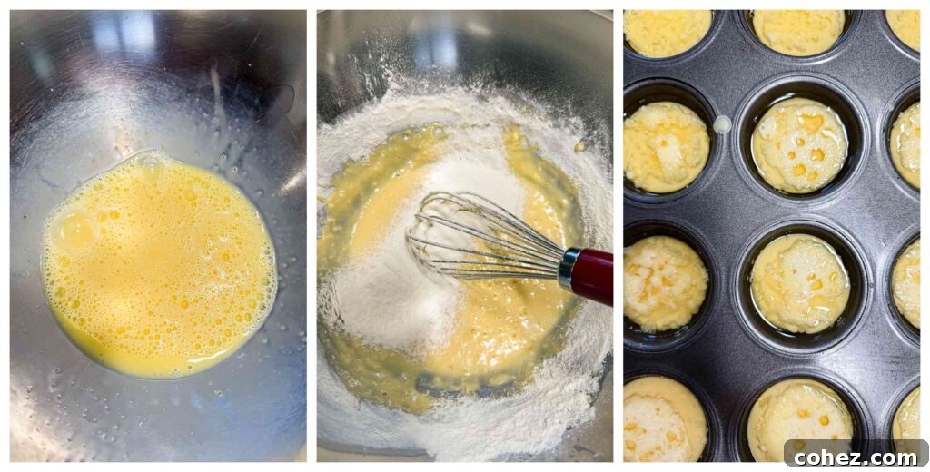 Yorkshire's Golden Puff 5 Process shots of Yorkshire pudding batter being mixed