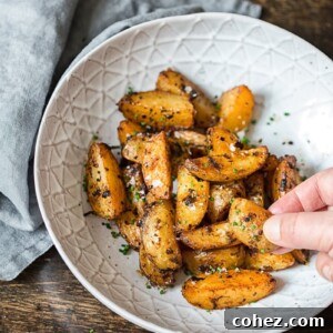 Crispy Chipotle Mayo Roasted Potato Wedges, perfectly seasoned and golden brown.