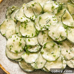 cucumber salad in a bowl