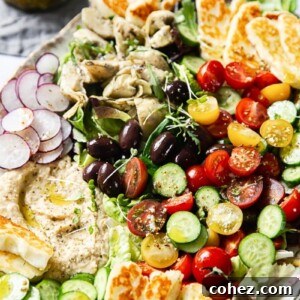 Mediterranean Salad on a platter